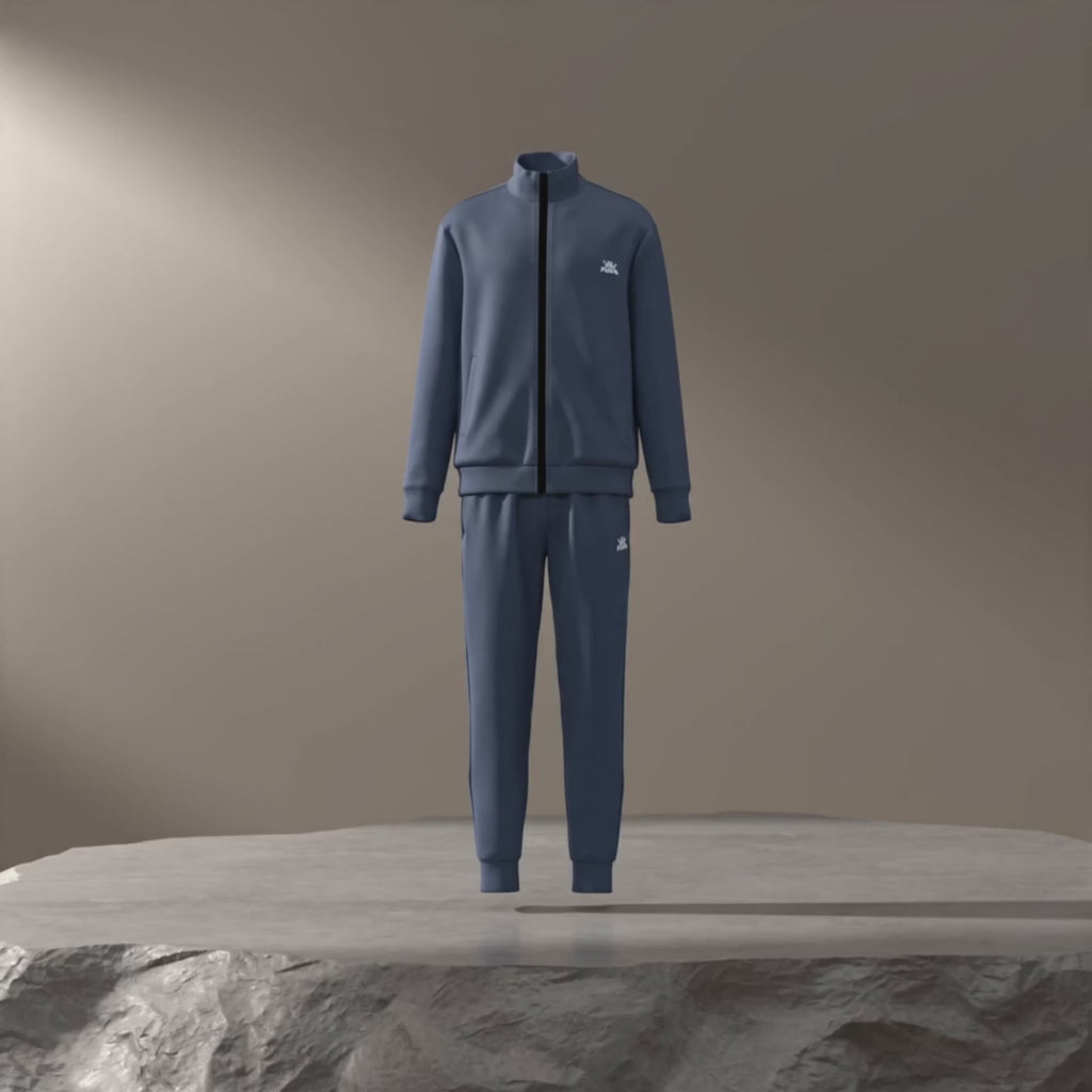 All-Over Print Men's 2 Piece Coat & Pants Suit Fleece Top with Mesh Liner